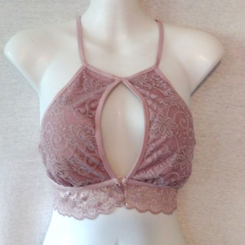 Halter Keyhole Bossom Lace Bra Size Small
